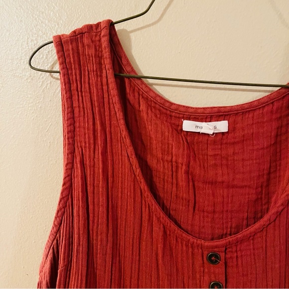 Maurice’s Rust Colored Button Front Dress - Picture 3 of 7